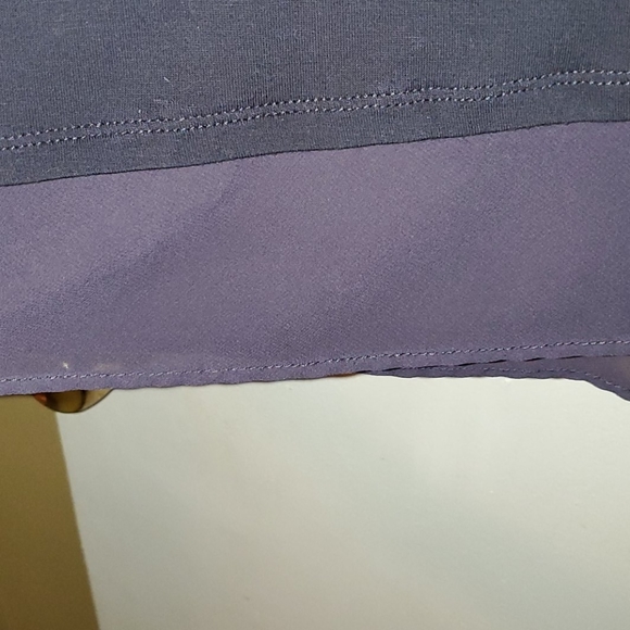 Navy blue long sleeve tunic top - Picture 2 of 3